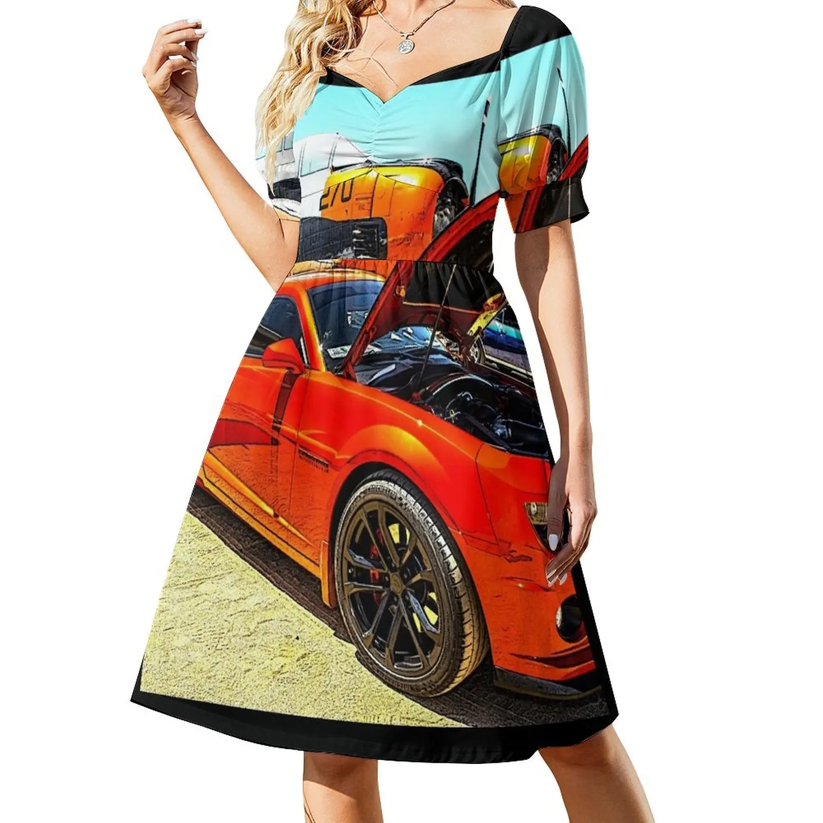 

Chevy Camaro and Airplane Short-Sleeved Dress dresses for women 2025 luxury designer party dresses summer woman 2025