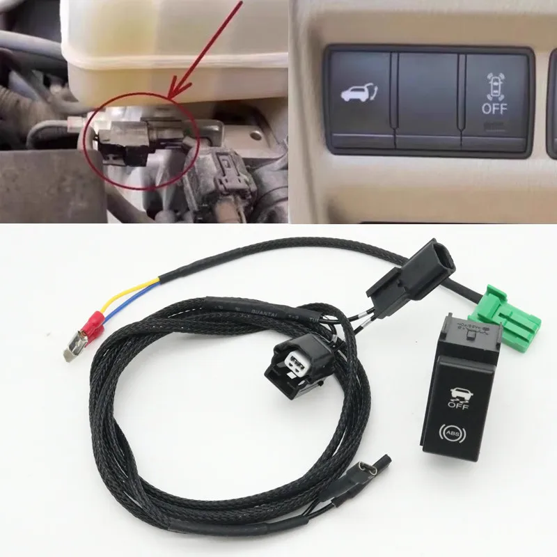 One Set Modified Anti Slip ABS Switch Side Sliding Disconnect Harness For Nissan Patrol Y62 2013-2020