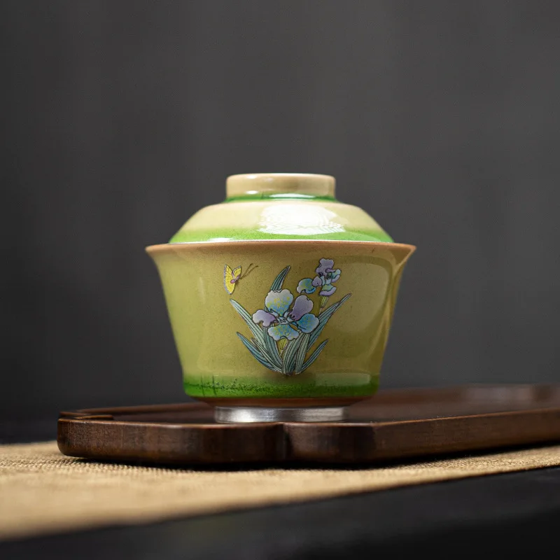 

Китайский традиционный чайный сервиз, подарочная коробка, ручная роспись, цветок Гайвана, керамические наборы ранок «селадон», чайная церемония, чайная посуда для здоровья Gongfu