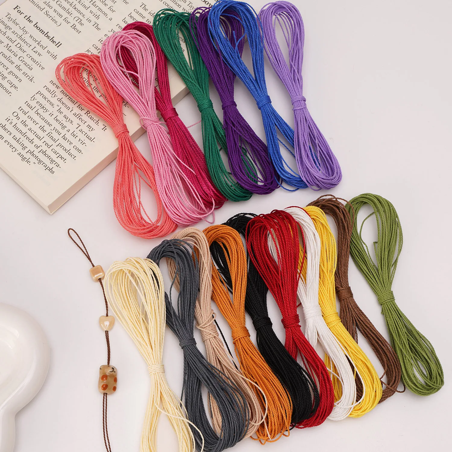

1mm Waxed Thread Polyester Waxed String for Crafts Leather Sewing Jewelry Making DIY Tools High Strength Waterproof Waxed Cord