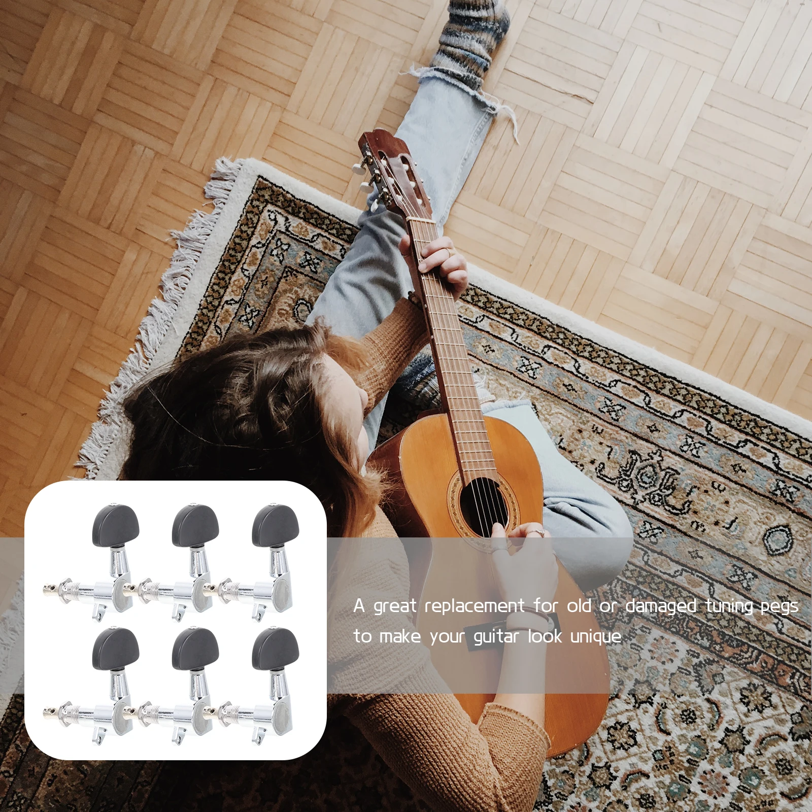

1 Set Of Quality Guitar Tuning Pegs Charming Electric Guitar String Tuner Keys Replacement Accessory