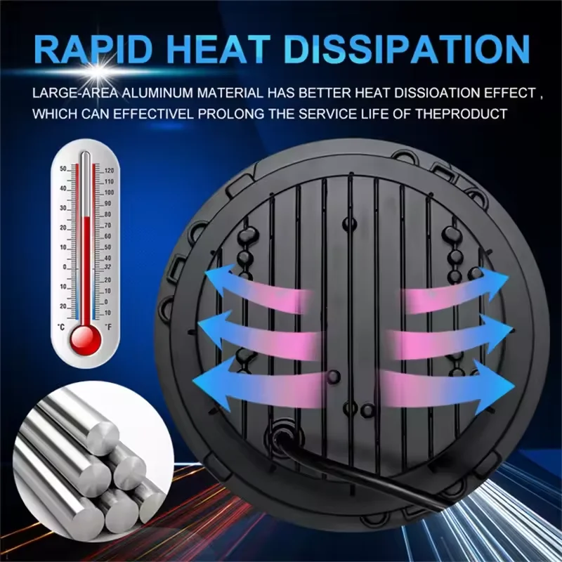 العالمي 5.75 بوصة أسود مستدير LED المصباح دراجة نارية 5-3/4 "العرض LED DRL هالو عيون الملاك كشافات ل هارلي سبورتستر