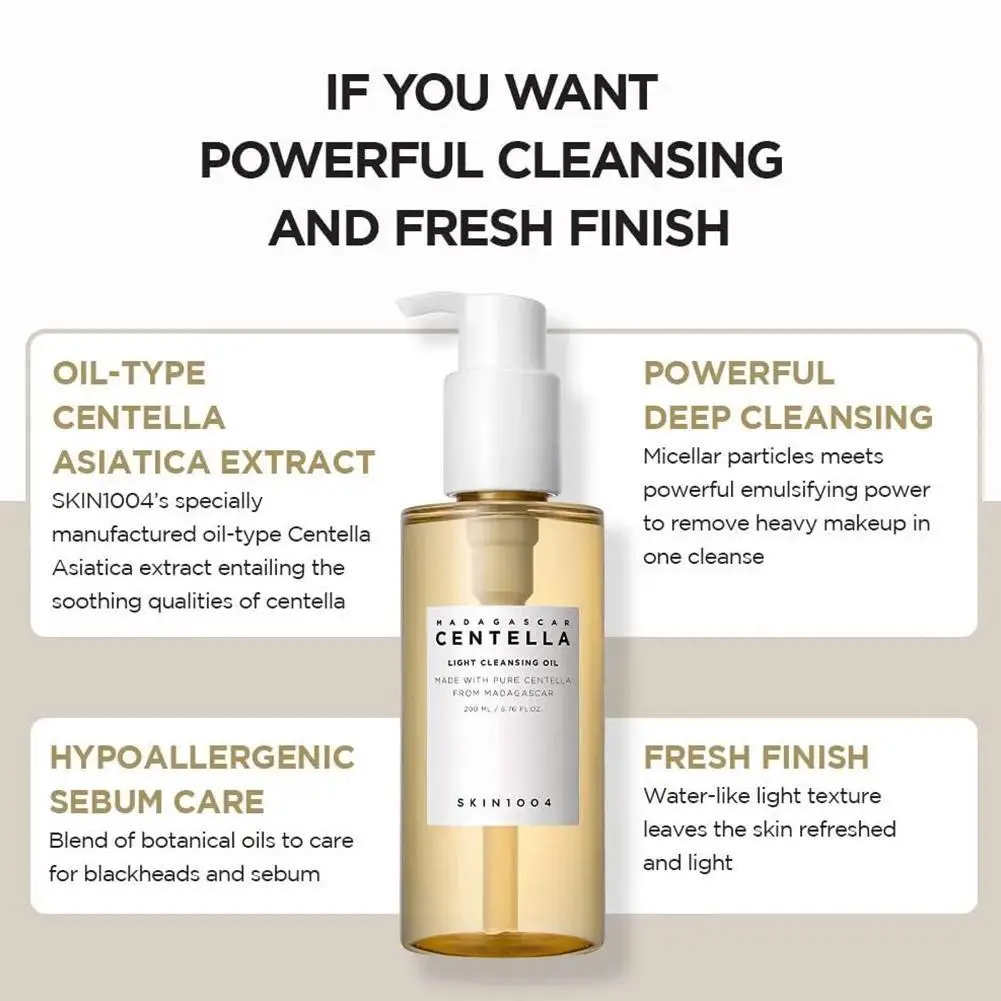 Centella Asiatica Facial Cleansing And Makeup Remover Oil Soothes The Skin, Dissolves Dirt And Moisturizes. Compact And Portable