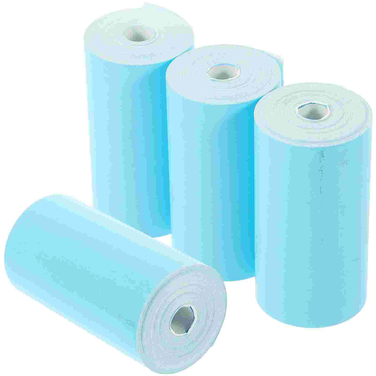 4 Rollen Sticker Printer Labels Thermisch Printpapier Belmachine Blauw Contant