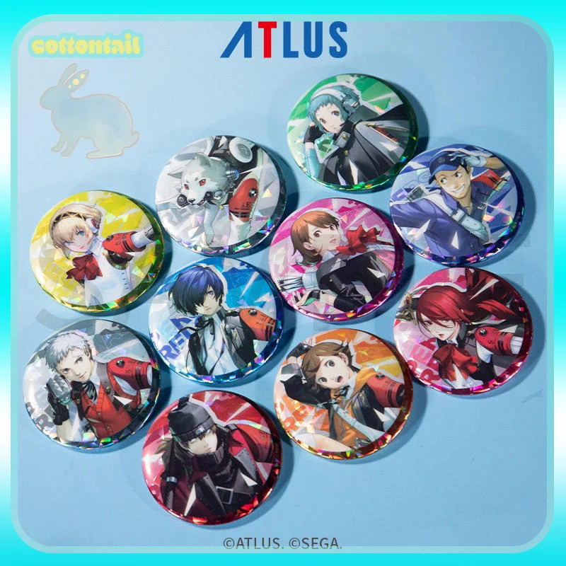 

Original SEGA Persona 3 Reload D Version Tinplate Badge Blind Box Limited Edition Anime Game Peripheral Collect Toys Gift