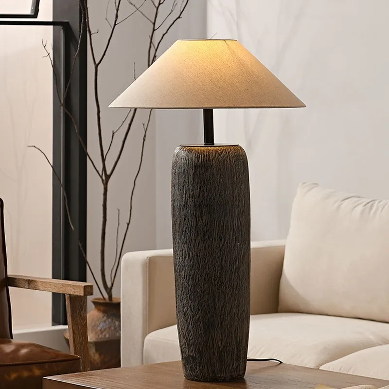 

Wholesale Customized Multi Size Retro Ceramic Fabric Attic Living Room Bedroom LED Standing Lamp Floor Lamp