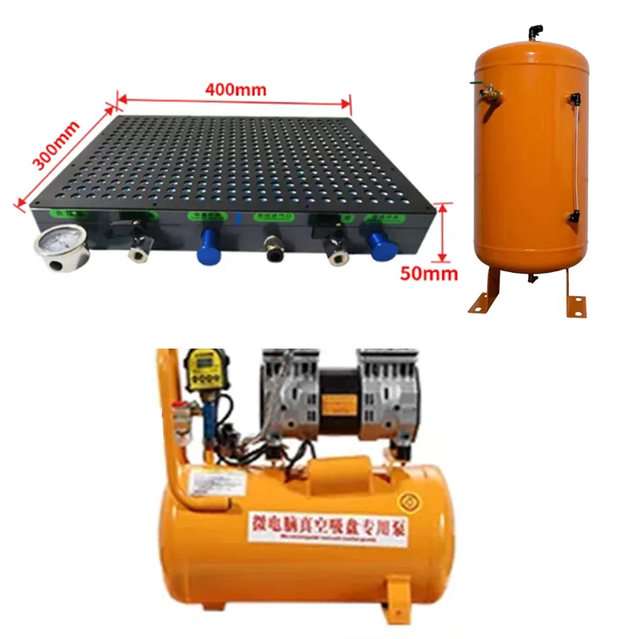 Porous vacuum suction cup industrial CNC no sealing strip strong multi-point suction cup drainage pressure tank 1600W vacuum pum