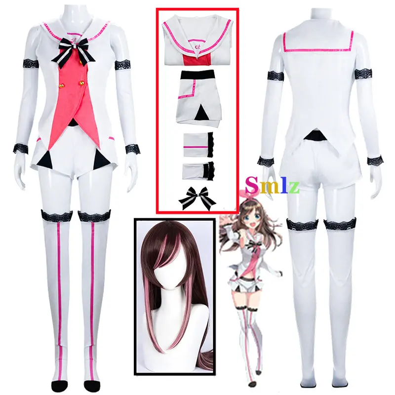 

Kizuna AI Cosplay Anime Virtual Costume Lovely Character Cosplay Clothing Set Lolita Style Kawai Women Roleplaying Suit