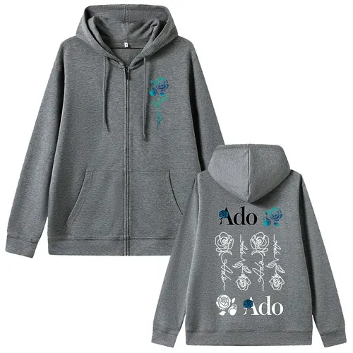 Imagen 2 del producto Ado World Tour 2025 Hibana cremallera Sudadera con capucha hombres mujeres ropa moda estilo japonés ropa de calle Unisex Casual polar chaqueta con cremallera