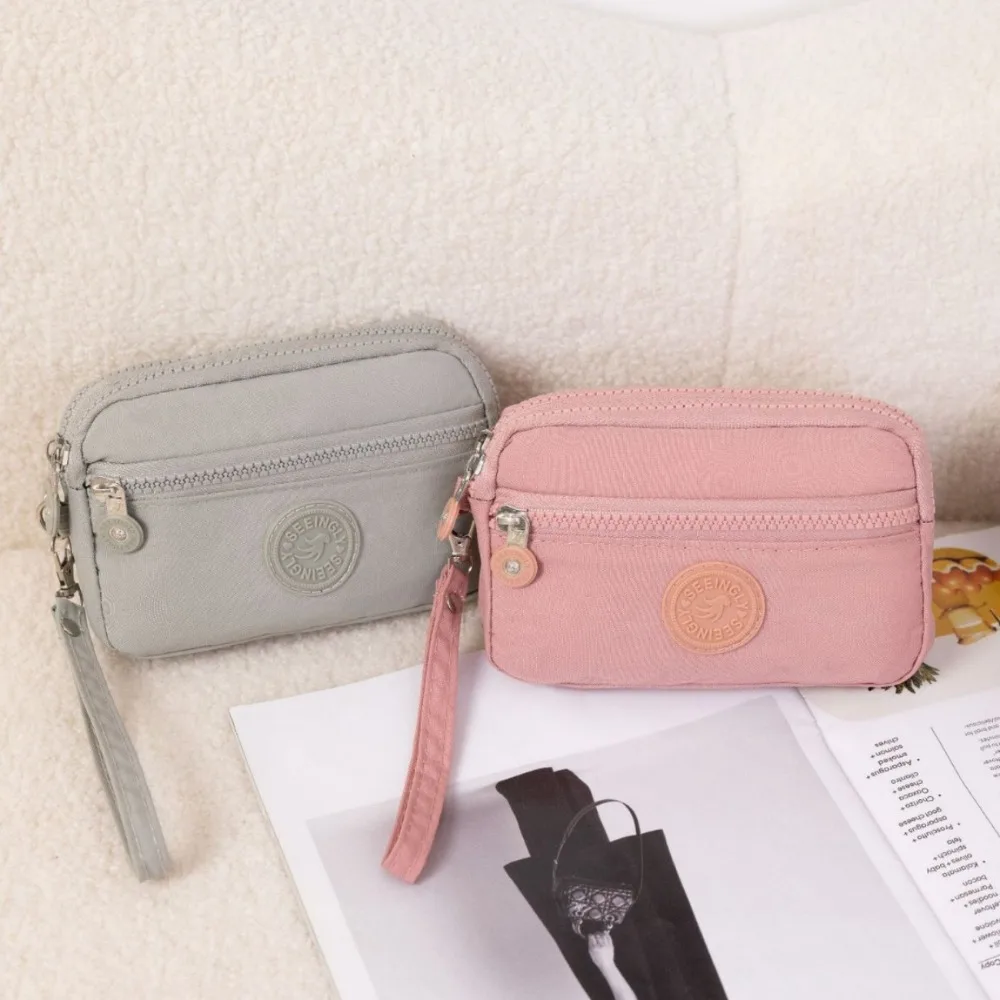 Double Layers Zipper Coin Bags Purse Large Capacity Wallet Pouch Card Holder Bank ID Credit Card Keys Earphone Storage Bags
