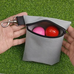 Golf Tee Pouch, Zipper Golf Ball Bag with Metal Lobster Claw Clip for Men Women Valuables Holder