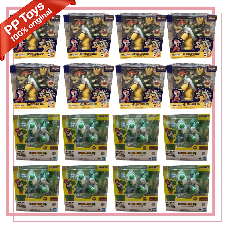 En Stock, Figuras de Acción Bandai Sh Figuarts Shf de Bowser Yoshi Colección Juguete