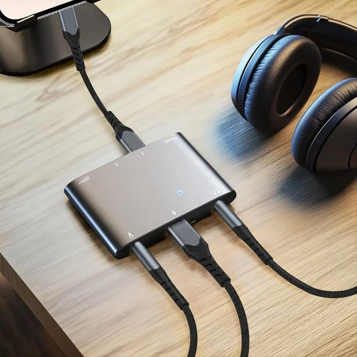 

(A96Z) Audio Interface Adapter for Livestreaming Dual Stereo High-Resolution Sound Card for Live Singing and Recording