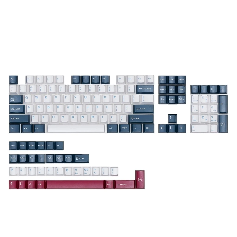 Cherry Height Blue Two color Keycaps for 138Keys For Mechanical Keyboard Drop shipping