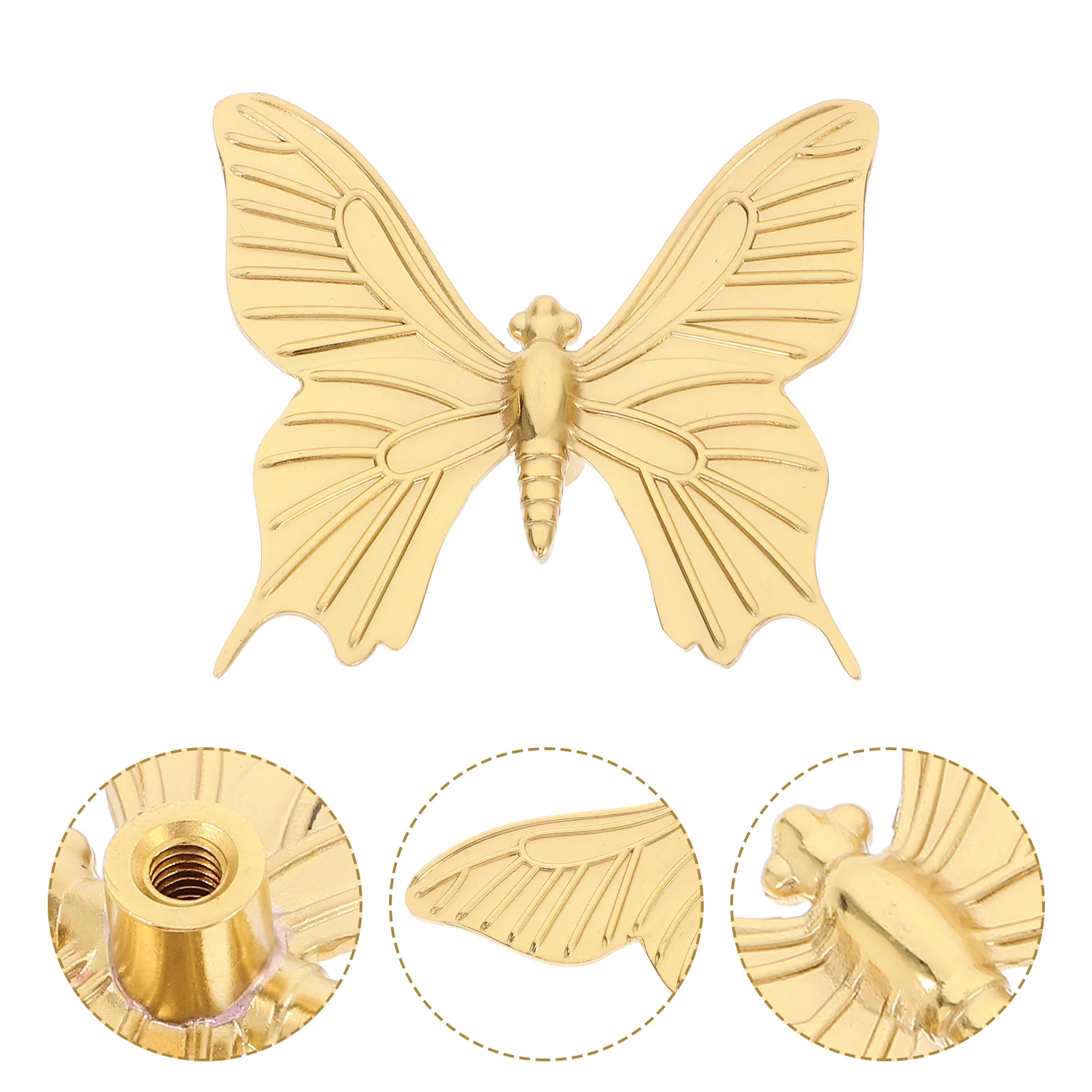 

Butterfly Drawer Knobs Set of 3 Copper Cabinet Pulls for Dresser Cupboard Door Furniture Hardware Butterfly Knobs