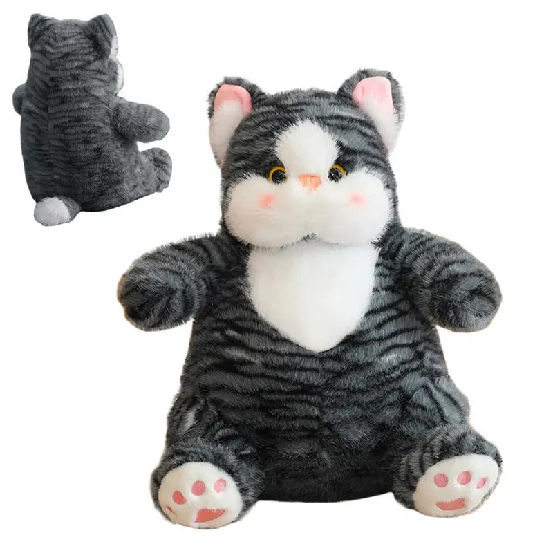 AdTosCat-Oreiller en peluche pour chat, jouets en peluche, poupées modèles uniques, animaux doux, 9.84 po