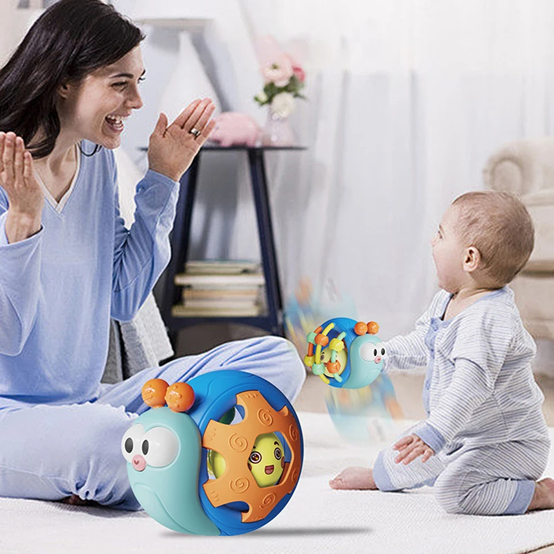 Babybälle, Rassel, Tröster, Spielzeug, weicher Hand-Greifball, pädagogisches sensorisches Spielzeug, Aktivität, Krabbelspielzeug für Babys, 0, 6, 12 Monate