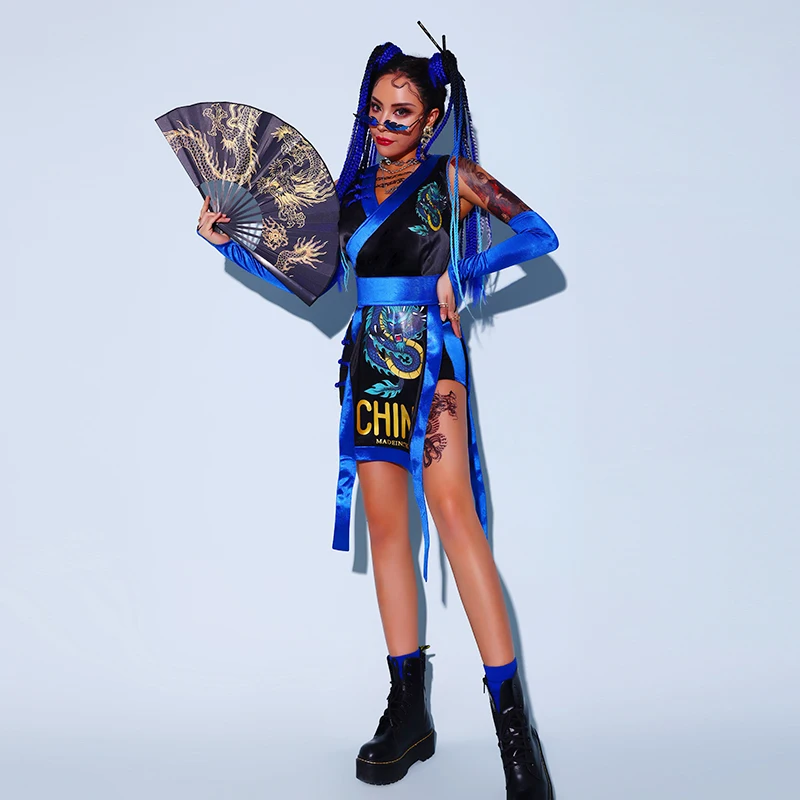 

Sexy Jazz Dance Outfit Women's Street Dance Performance Costume Korean Hip Hop up Song Prtion orm Cus Made