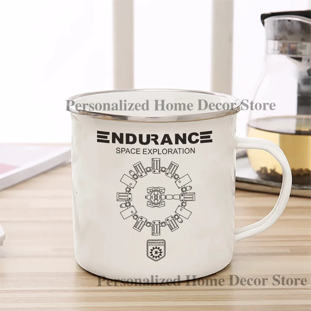 التحمل الفضاء استكشاف بين النجوم بالمينا كوب القهوة القدح 11 أوقية السيراميك القهوة الشاي كوب الكاكاو مقبض كوب شرب الشاي