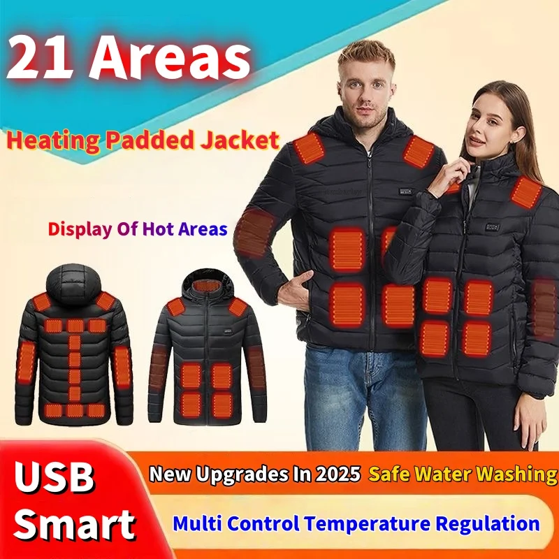 

Heated Motorcycle Jacket Winter Moto Self Heating Coat USB Electric Thermal Waterproof Rechargeable Heated Parka For Snowmobile