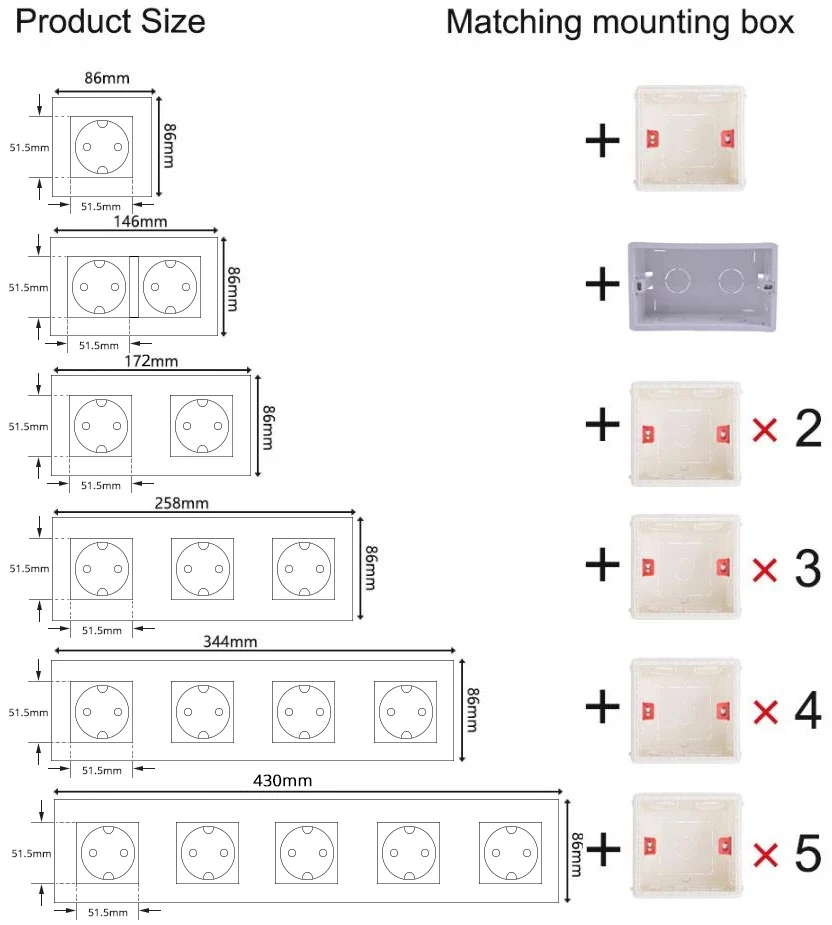 COSWALL Wall Tempered Glass Panel 4 Gang Socket Grounded EU Quadruple Outlet With Children Protection Door White Black Grey Gold