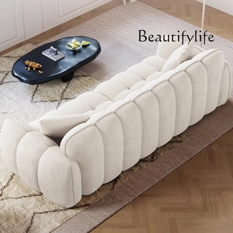 Sofás de Sala de Estar V Living, Sofá Nube Grande Estilo Chino Color Crema, Sofás Blancos Baratos para Balcón, Sillón Cama Moderno para el Hogar