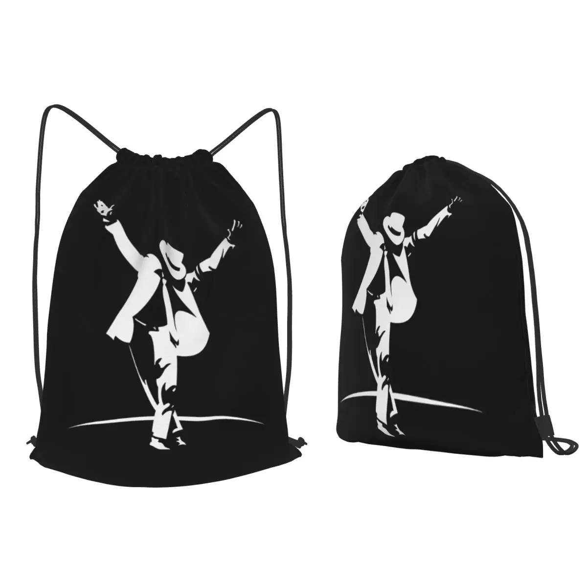 

Michael Jackson Redeki Backpacks Portable Drawstring Bundle Pocket Sundries Bag Book Bags for Travel School