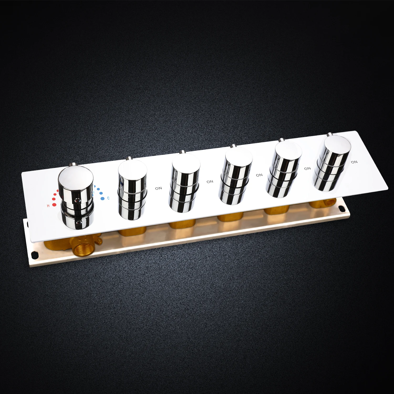 Imagem -05 - Oculto Led Shower Head Painel Kit Teto do Banheiro Bluetooth Música Válvula Misturadora Termostática 36x12 Polegada 900x300 mm