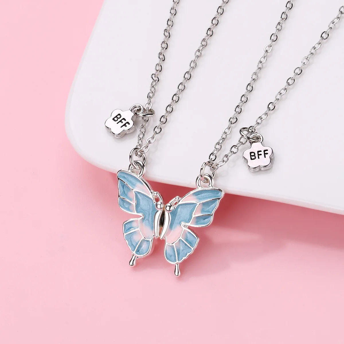 Bonito borboleta ímã colar para mulheres moda coreana inseto clavícula corrente bff melhores amigos jóias presentes casal itens 2025