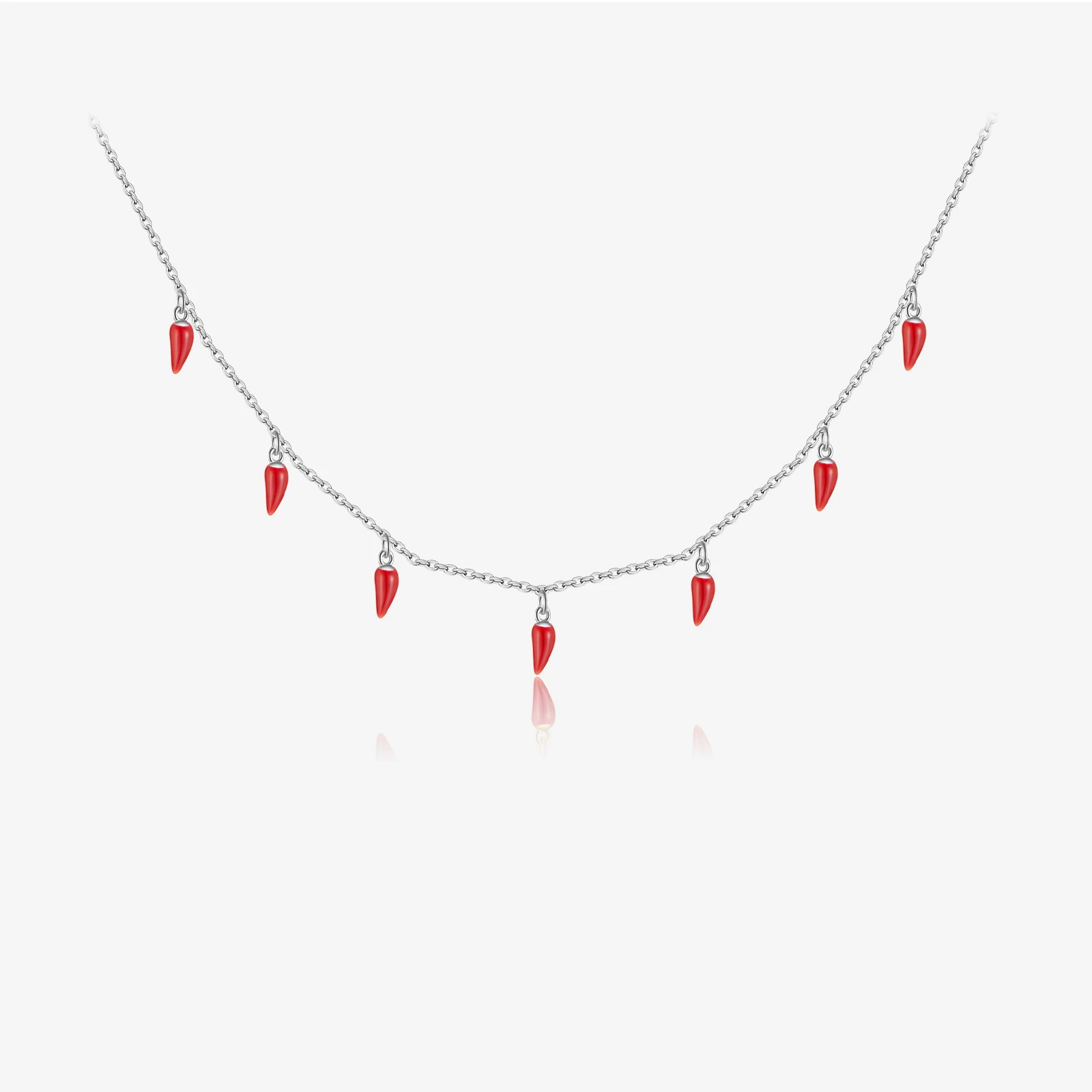 VEWANT Women 925 Sterling Silver Red Pepper Long Chain Necklace 2024 Fine Fashion Luxury Fashion Fine Gift Party Jewelry