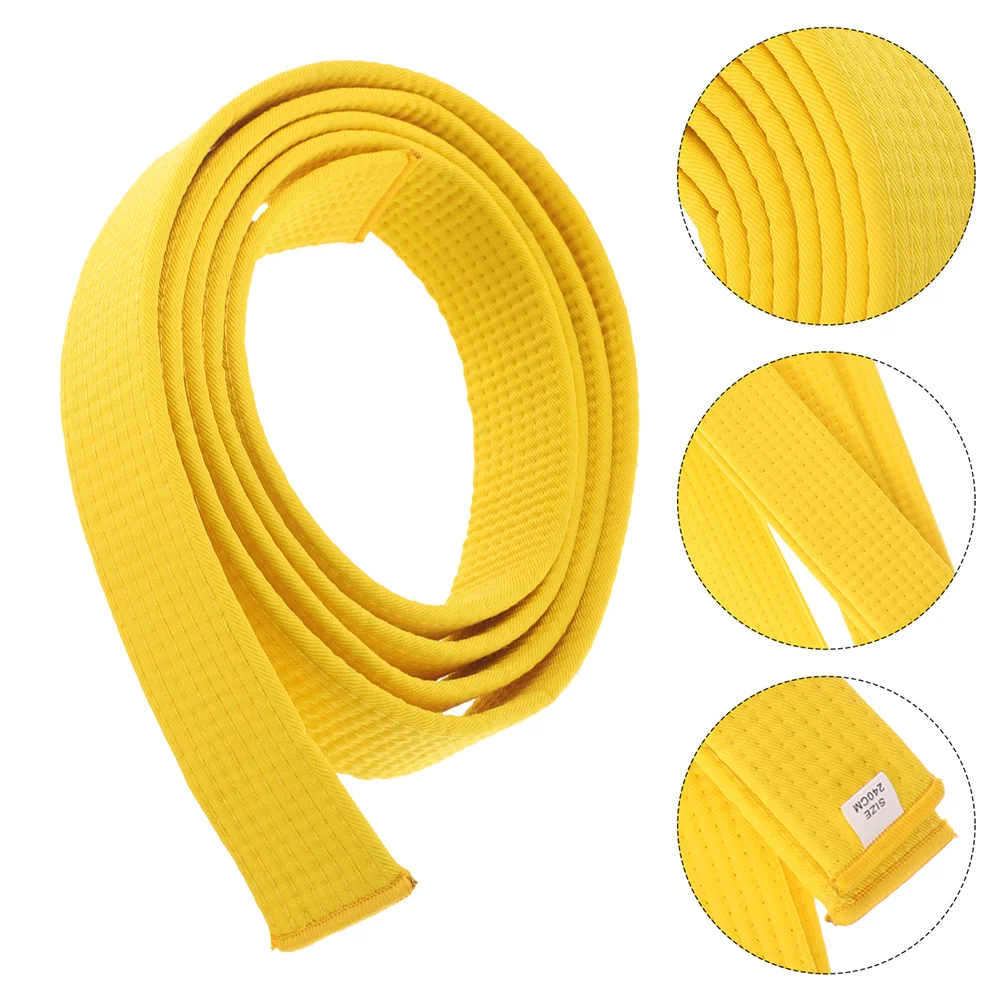 

2 Pcs Men's Belt Taekwondo Training for Gift Yellow Karate Youth White Kids Martial Belts Waist Band Child