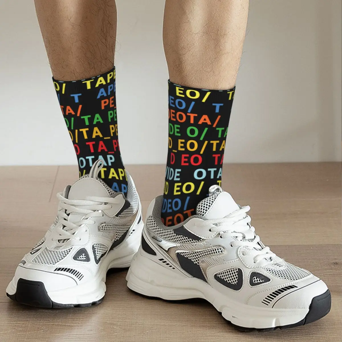 Videotape Radiohead In Rainbows Socks Men Women Soft Fashion Socks Harajuku Stuff Middle TubeSocks Christmas Present