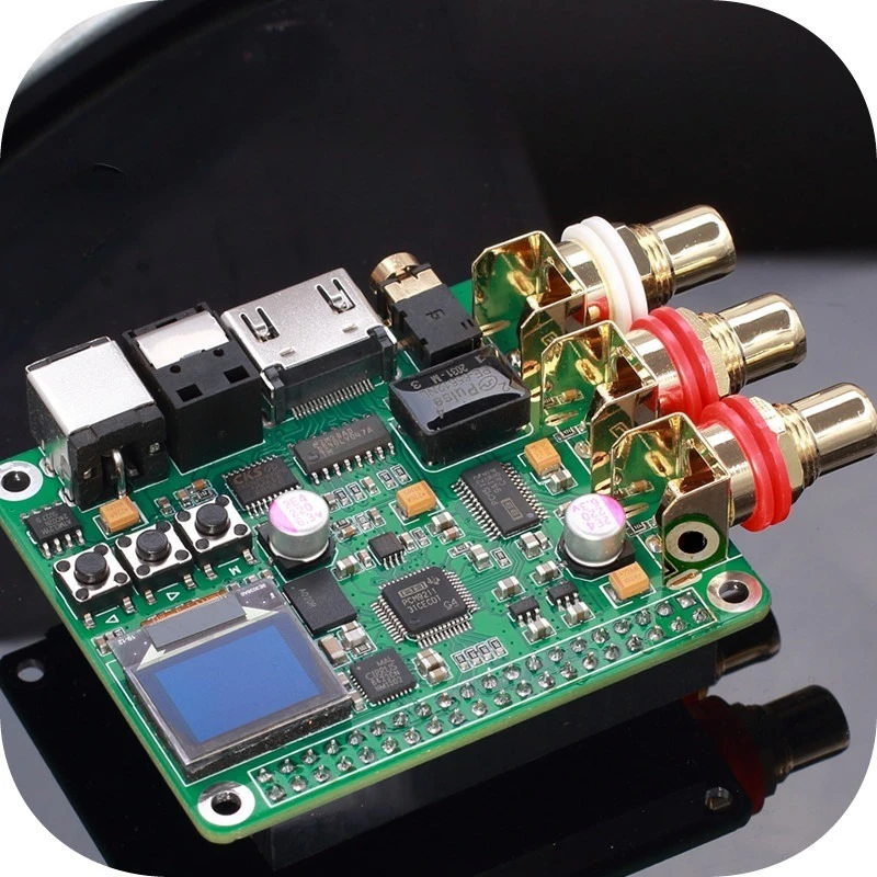 DAC audio decoding board HIFI fever expansion board, coaxial fiber I2S adapter 3B +/4B