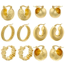 ZHUKOU Ball shape women small hoop earrings Smooth women twisted Round hoop earirings Brass earrings Jewelry wholesale VE1041