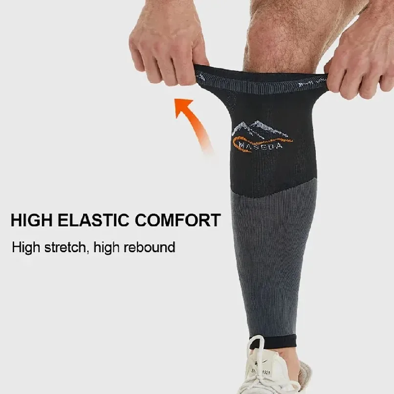Calf Compression Sleeves for Men & Women, 360° Gradient Pressure Calf Support for Running, Cycling, Basketball, Muscle Recovery