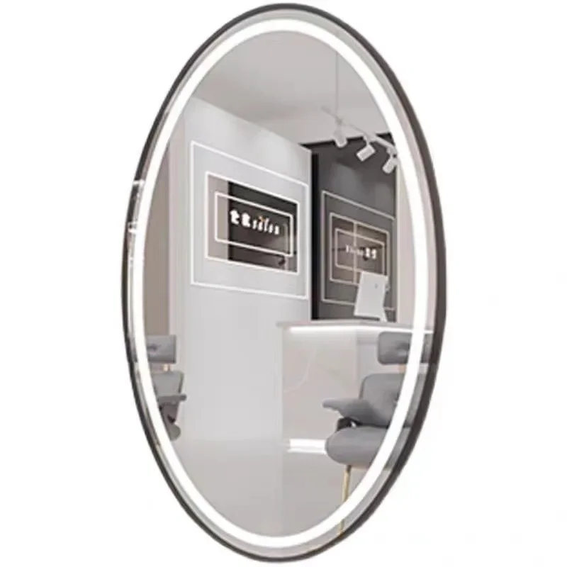 Barber shop mirror hair salon special full body led lamp table wall-mounted single-sided wall mirror