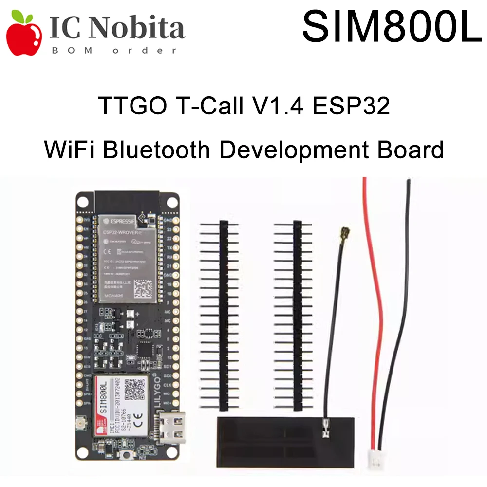 1PCS TTGO T-Call V1.4 ESP32 WiFi Bluetooth Development Board with SIM800L GSM/GPRS Module (Replacement for SIM800H) for IoT New
