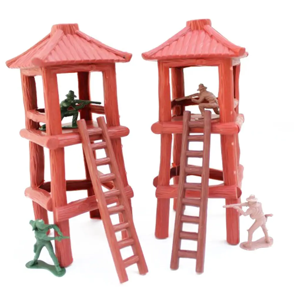 Figuras de acción de soldados de plástico para niños, 12 Poses, regalo, modelo militar, 100 unids/set