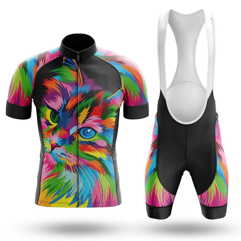 Colorful Cat Men's Cycling Kit