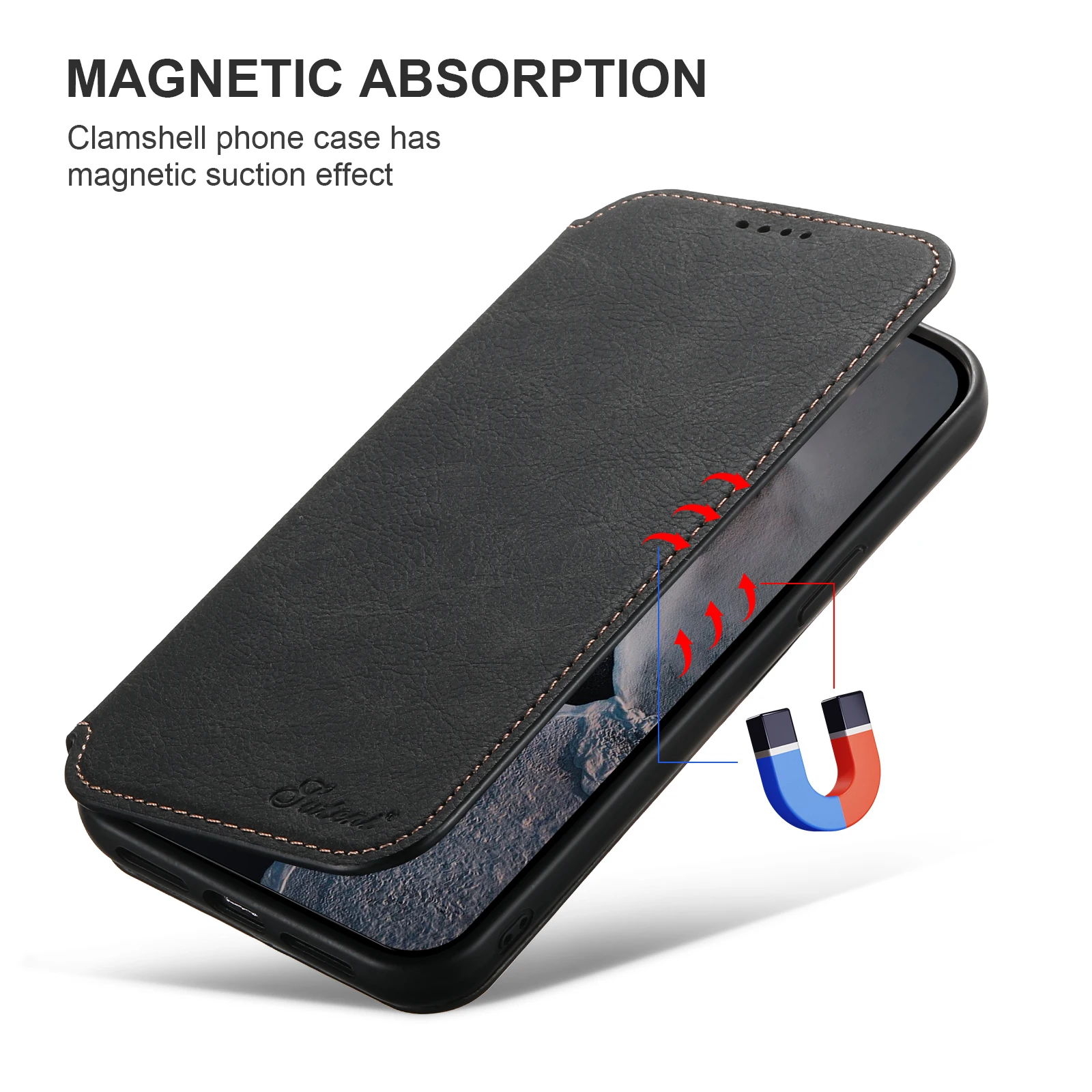 Strong Magnetic Flip Wallet Case For iPhone 12 13 14 15 Pro Max Retro Leather Wireless Charge Card Slots Shockproof Book Cover