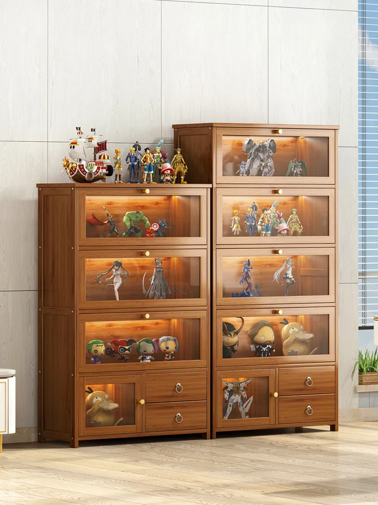 Hand Operated Display Cabinet Display Rack Toy Animation Transparent Storage Storage Rack Model Storage Box Blind Box Storage