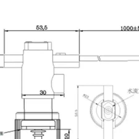 Water Flow Magnetic Detection Sensor Switch with Six-Point Baffle Layout for Use in Water-Based Climate Control Installations