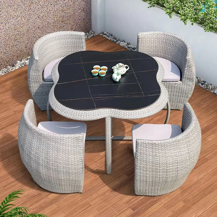 

Modern Outdoor Dining Set Room Furniture Garden Set Rattan Chair and Table