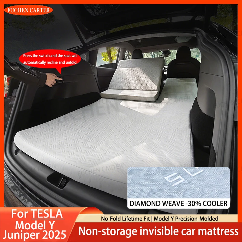

For Tesla ModelY Juniper2025 Camping Mattress Foldable Portable Memory Foam Travel Sleep Sleeping Bed Car Outdoor Travel Mattres