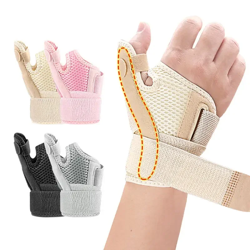 1pcs Flexible Splint Wrist Thumb Support for Tendonitis Arthritis Breathable Thumb Protector Guard Fits Right and Left Hand