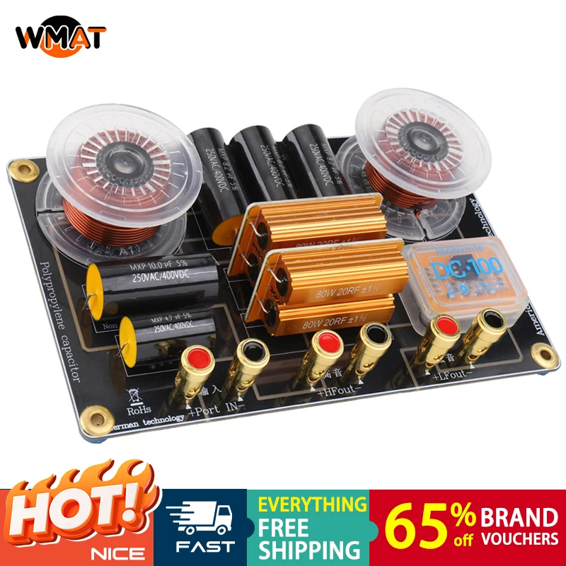 

KV4 900W 2Way Audio Crossover Tweeter Bass Speaker Professional Frequency Divider 12-15Inch 8 Ohm Metal Factory Direct