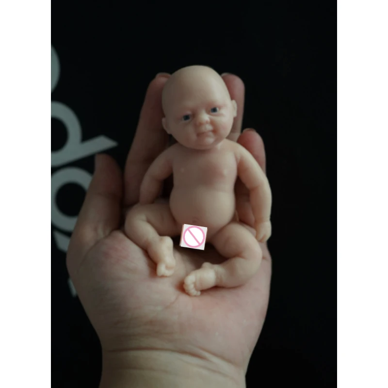 4.5" Micro Preemie Full Body Silicone 13cm Bady Girl " Zoe'' Doll Lifelike Mini Reborn Doll Surprice Children Anti-Stress