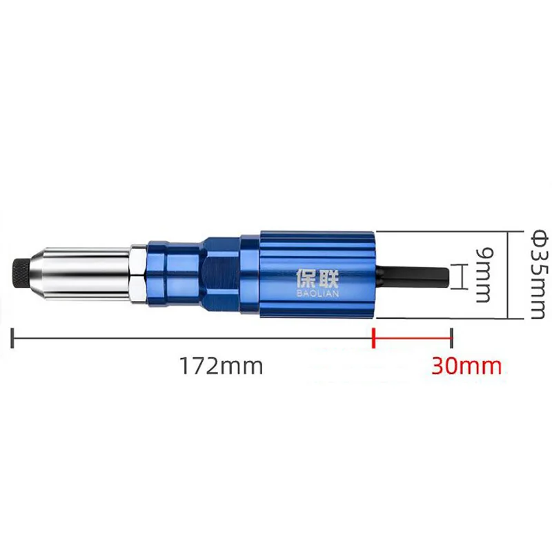 Adaptador de pistola de remaches para taladro eléctrico aplicable a 2,4-4,8mm, herramienta de remachado inalámbrica, accesorios de herramientas eléctricas de remachado