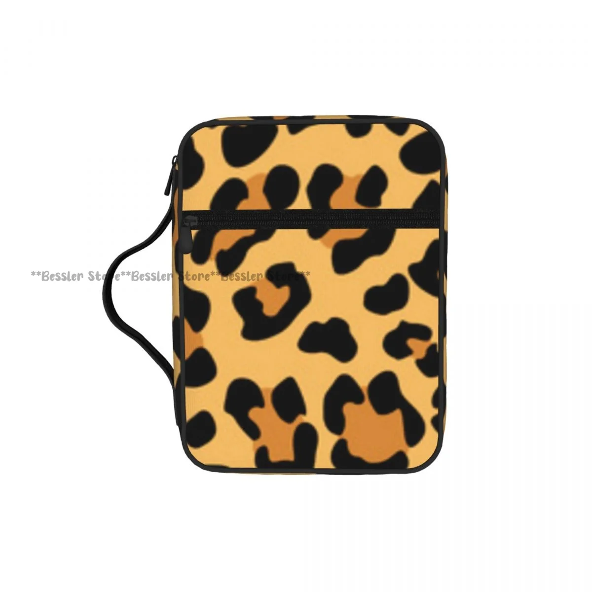 

Чехол для Библии, сумка для переноски, сумка для хранения с узором гепарда, сумка для церкви с несколькими карманами и ручкой для ручки и книги