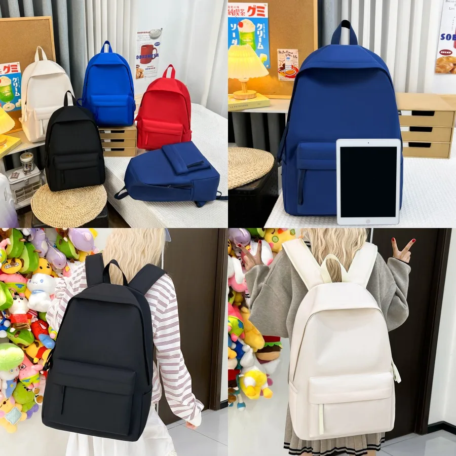 

【New style】New style simple casual student schoolbag portable travel large-capacity backpack Japanese Harajuku style junior hig